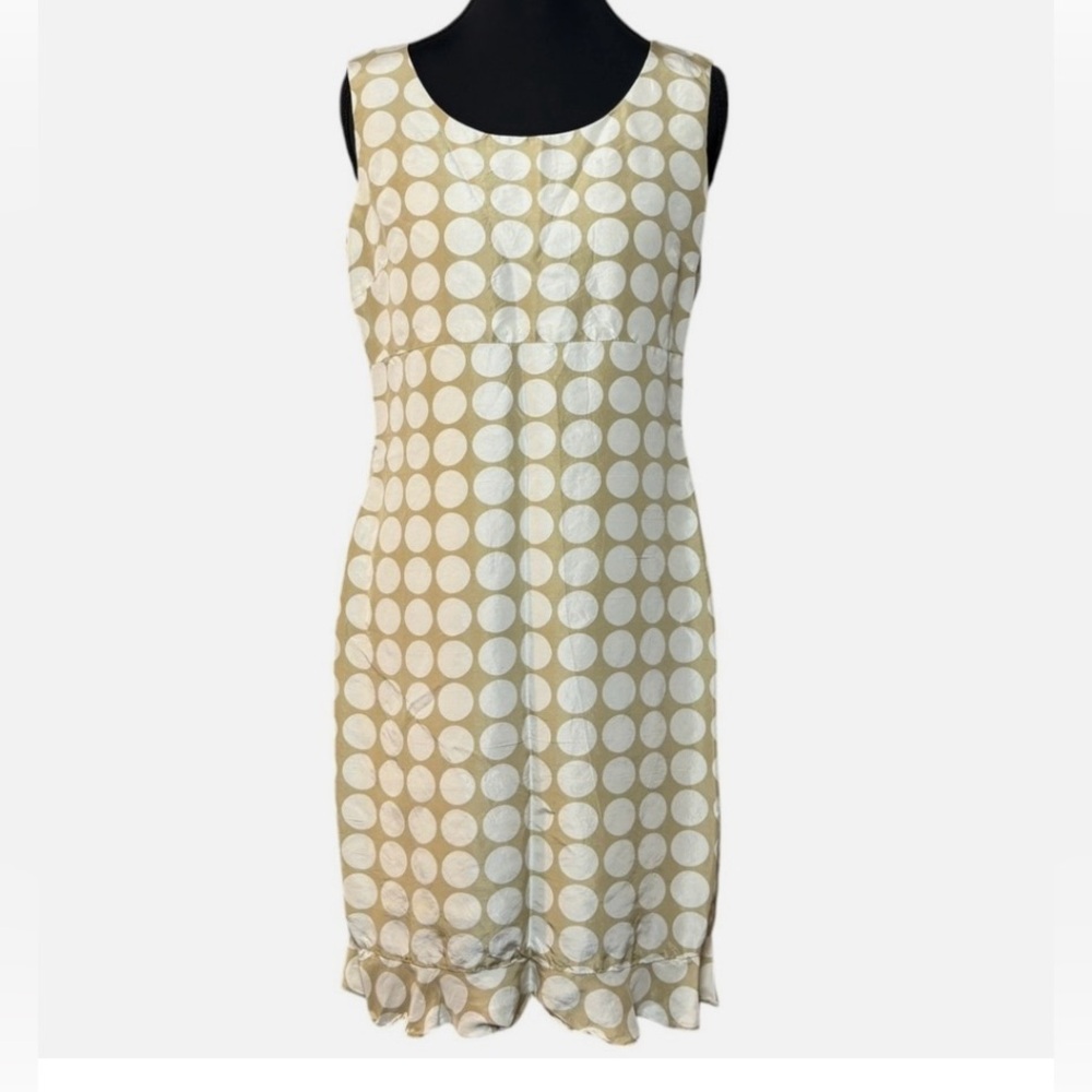 Chic Backless Polka Dot Dress in Cream